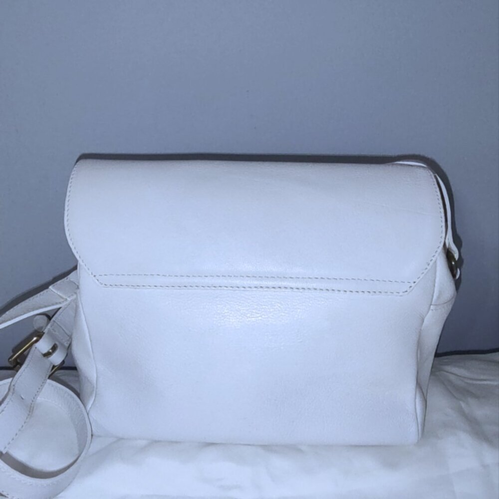 Furla 1927 leather bamboo shoulder bag w/dusty EUC - Picture 4 of 12